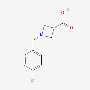 1-[(4-Bromophenyl)methyl]azetidine-3-carboxylic acid