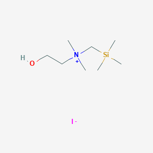 molecular formula C8H22INOSi B13741670 Ammonium, dimethyl(2-hydroxyethyl)(trimethylsilylmethyl)-, iodide CAS No. 21654-72-8