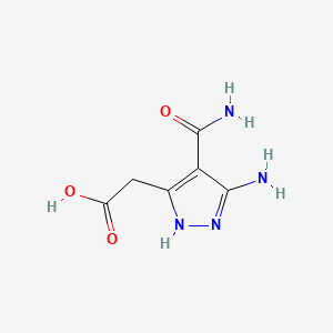 5-Amino-4-(aminocarbonyl)-1H-pyrazole-3-acetic acid