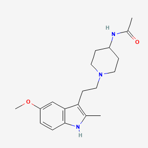 molecular formula C19H27N3O2 B13741731 Acetamide, N-(1-(2-(5-methoxy-2-methyl-1H-indol-3-yl)ethyl)-4-piperidinyl)- CAS No. 26766-05-2