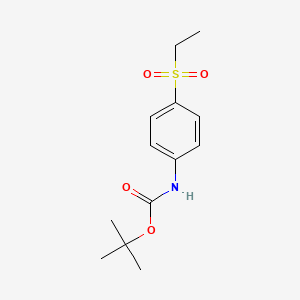 molecular formula C13H19NO4S B13741804 tert-Butyl [4-(ethanesulfonyl)phenyl]carbamate CAS No. 30057-60-4