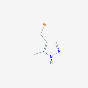 molecular formula C5H7BrN2 B1374183 4-(bromomethyl)-3-methyl-1H-pyrazole CAS No. 2092310-18-2