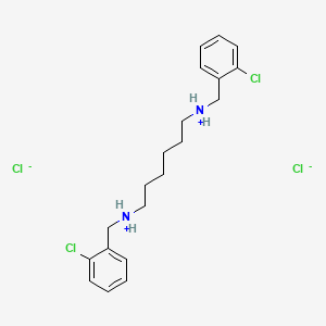 molecular formula C20H28Cl4N2 B13741836 N,N'-Hexamethylenebis(2-chlorobenzylamine) dihydrochloride CAS No. 2056-21-5