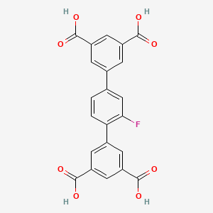 molecular formula C22H13FO8 B13741846 5-[4-(3,5-dicarboxyphenyl)-3-fluorophenyl]benzene-1,3-dicarboxylic acid 