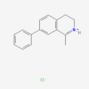 molecular formula C16H16ClN B13741851 1-Methyl-6-phenyl-3,4-dihydroisoquinoline hydrochloride CAS No. 24464-15-1