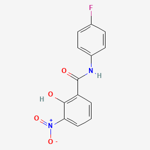 molecular formula C13H9FN2O4 B13741926 Salicylanilide, 4'-fluoro-3-nitro- CAS No. 4043-45-2