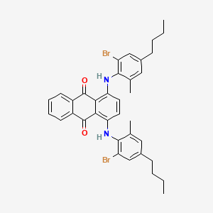 molecular formula C36H36Br2N2O2 B13741935 1,4-Bis(2-bromo-4-butyl-o-toluidino)anthraquinone CAS No. 28198-04-1