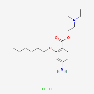 2-(4-Amino-2-hexoxybenzoyl)oxyethyl-diethylazanium chloride