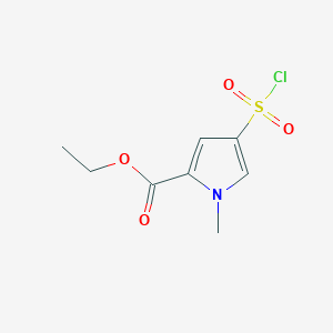 molecular formula C8H10ClNO4S B1374198 ethyl 4-(chlorosulfonyl)-1-methyl-1H-pyrrole-2-carboxylate CAS No. 868963-97-7