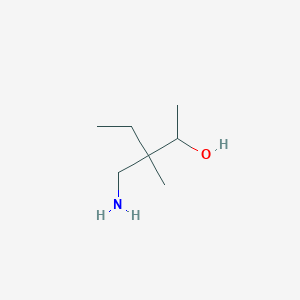 molecular formula C7H17NO B1374199 3-(Aminomethyl)-3-methylpentan-2-ol CAS No. 1423025-94-8