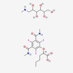 6-(Methylamino)hexane-1,2,3,4,5-pentol;2-[2,4,6-triiodo-3,5-bis(methylcarbamoyl)phenoxy]hexanoic acid