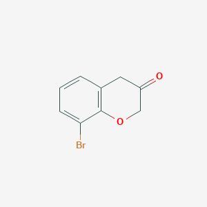 molecular formula C9H7BrO2 B137420 8-溴代色满-3-酮 CAS No. 133118-80-6