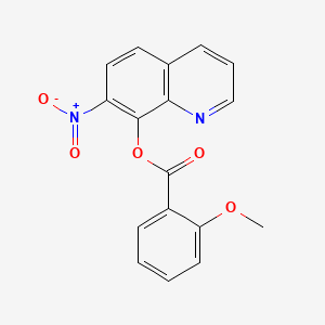 molecular formula C17H12N2O5 B13742013 (7-nitroquinolin-8-yl) 2-methoxybenzoate CAS No. 29007-18-9