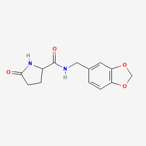 N-(1,3-Benzodioxol-5-ylmethyl)-5-oxo-pyrrolidinecarboxamide