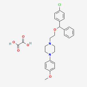 1-(2-(alpha-(p-Chlorophenyl)benzyloxy)ethyl)-4-(p-methoxyphenyl)piperazine oxalate