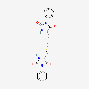 5-[(2,5-Dioxo-1-phenylimidazolidin-4-yl)methylsulfanylmethylsulfanylmethyl]-3-phenylimidazolidine-2,4-dione