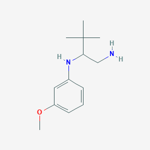 molecular formula C13H22N2O B1374216 N-(1-amino-3,3-dimethylbutan-2-yl)-3-methoxyaniline CAS No. 1489008-67-4