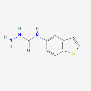molecular formula C9H9N3OS B1374218 3-氨基-1-(1-苯并噻吩-5-基)脲 CAS No. 1488675-62-2