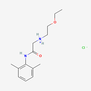 molecular formula C14H23ClN2O2 B13742180 2',6'-Dimethyl-2-(2-ethoxyethylamino)-acetanilide hydrochloride CAS No. 102207-86-3