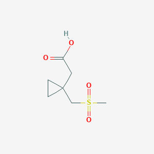 molecular formula C7H12O4S B1374219 2-[1-(Methanesulfonylmethyl)cyclopropyl]acetic acid CAS No. 1375473-39-4