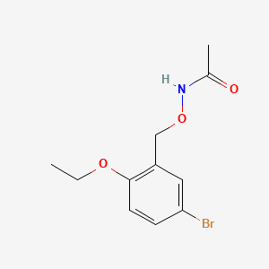 molecular formula C11H14BrNO3 B13742200 N-((5-Bromo-2-ethoxybenzyl)oxy)acetamide CAS No. 24109-55-5