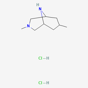 molecular formula C9H20Cl2N2 B13742260 3,9-Dimethyl-3,9-diazabicyclo(3.3.1)nonane dihydrochloride CAS No. 3431-15-0