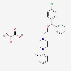 1-(2-(alpha-(p-Chlorophenyl)benzyloxy)ethyl)-4-(o-tolyl)piperazine oxalate