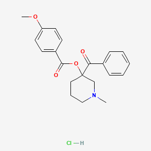 (+-)-1-Methyl-3-benzoyl-3-(p-methoxybenzoyloxy)piperidine hydrochloride hydrate