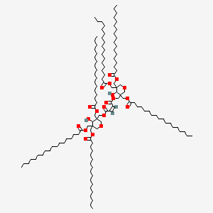 molecular formula C130H240O20 B13742294 bis[[4-hydroxy-3,5,5-tris(octadecanoyloxymethyl)oxan-3-yl]methyl] (Z)-but-2-enedioate CAS No. 36563-79-8