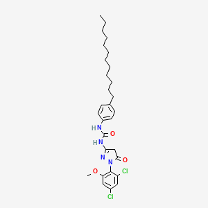 1-[1-(2,4-Dichloro-6-methoxyphenyl)-4,5-dihydro-5-oxo-1H-pyrazol-3-YL]-3-(4-dodecylphenyl)urea