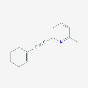 molecular formula C14H15N B13742334 2-(1-Cyclohexen-1-ylethynyl)-6-methylpyridine 