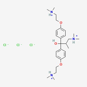 Benzyl alcohol, 4-(2-(dimethylamino)ethoxy)-alpha-(4-(2-(dimethylamino)ethoxy)phenyl)-alpha-(2-(dimethylamino)-1-methylethyl)-, trihydrochloride