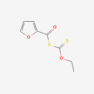 Carbonic acid, dithio-, anhydrosulfide with thio-2-furoic acid, O-ethyl ester