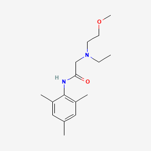 molecular formula C16H26N2O2 B13742486 Acetanilide, 2-(ethyl(2-methoxyethyl)amino)-2',4',6'-trimethyl- CAS No. 22164-95-0