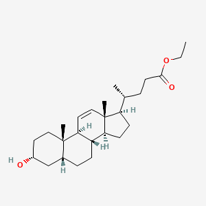 ethyl (4R)-4-[(3R,5R,8S,9S,10S,13R,14S,17R)-3-hydroxy-10,13-dimethyl-2,3,4,5,6,7,8,9,14,15,16,17-dodecahydro-1H-cyclopenta[a]phenanthren-17-yl]pentanoate