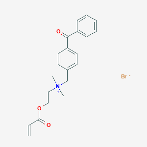 molecular formula C21H24BrNO3 B137425 (2-(丙烯酰氧基)乙基)(4-苯甲酰苄基)二甲基溴化铵 CAS No. 125850-75-1