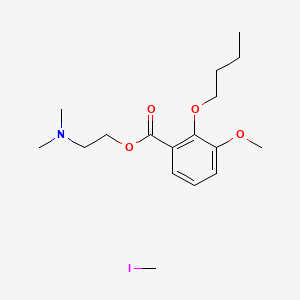 Benzoic acid, 2-butoxy-3-methoxy-, 2-(dimethylamino)ethyl ester, methyliodide