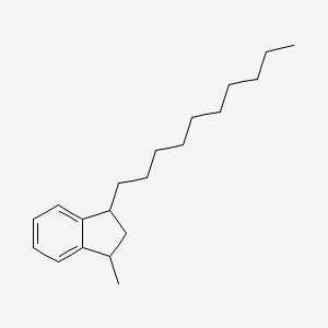 molecular formula C20H32 B13742516 1-Decyl-3-methylindan CAS No. 33425-50-2