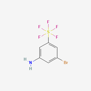 molecular formula C6H5BrF5NS B1374253 3-Bromo-5-(pentafluorosulfur)aniline CAS No. 1240257-95-7