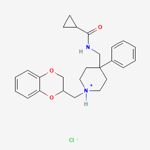 Cyclopropanecarboxamide, N-((1-(1,4-benzodioxan-2-ylmethyl)-4-phenyl-4-piperidyl)methyl)-, hydrochloride