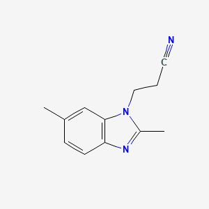 3-(2,6-Dimethyl-1H-benzo[d]imidazol-1-yl)propanenitrile