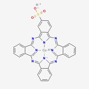 hydrogen [29H,31H-phthalocyaninesulphonato(3-)-N29,N30,N31,N32]cuprate(1-)