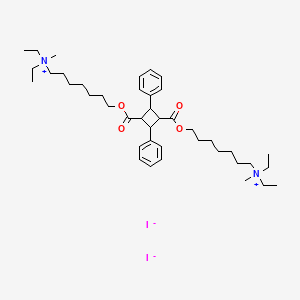 7-[3-[7-[diethyl(methyl)azaniumyl]heptoxycarbonyl]-2,4-diphenylcyclobutanecarbonyl]oxyheptyl-diethyl-methylazanium;diiodide