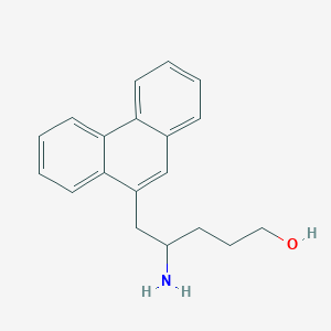 molecular formula C19H21NO B13742621 4-Amino-5-(phenanthren-9-yl)pentan-1-ol CAS No. 19893-74-4