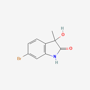 molecular formula C9H8BrNO2 B1374263 6-Bromo-3-hydroxy-3-methylindolin-2-one CAS No. 1190314-65-8