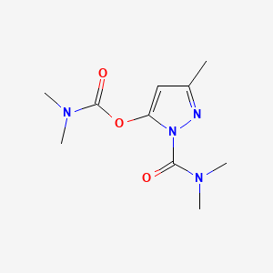 molecular formula C10H16N4O3 B13742646 1-(Dimethylcarbamoyl)-3-methyl-1h-pyrazol-5-yl dimethylcarbamate CAS No. 22021-66-5