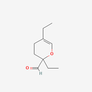 2,5-Diethyl-3,4-dihydro-2H-pyran-2-carbaldehyde