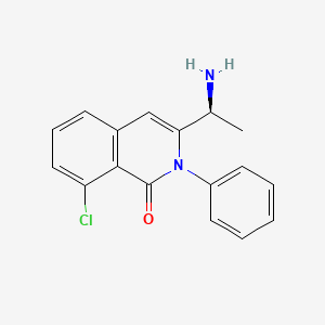 molecular formula C17H15ClN2O B1374265 (S)-3-(1-氨基乙基)-8-氯-2-苯基异喹啉-1(2H)-酮 CAS No. 1350643-72-9