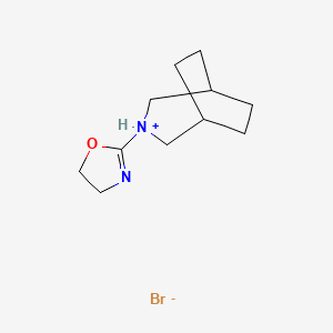 molecular formula C11H19BrN2O B13742670 3-(2-Oxazolin-2-yl)-3-azabicyclo(3,2,2)nonane, hydrobromide CAS No. 102585-80-8