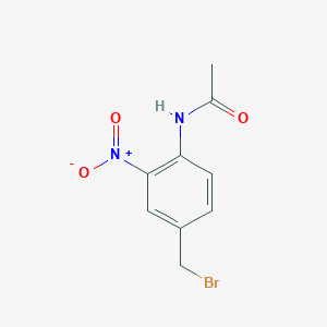 molecular formula C9H9BrN2O3 B13742688 N-[4-(Bromomethyl)-2-nitrophenyl]acetamide CAS No. 33444-46-1